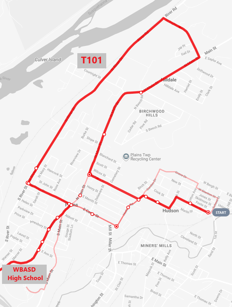 Map of T101